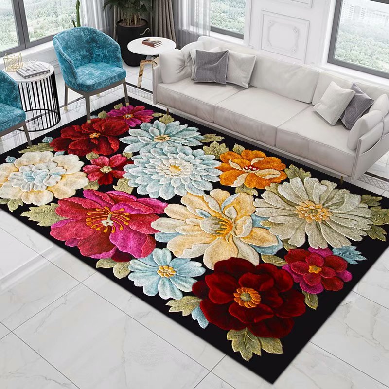 Commercial Printing Usa - Flower Pastoral 3D Printed Carpet Home