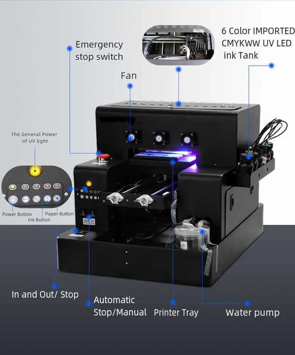 Irtop UV LED Printer A4 UV Fla - огляд і ціна Uv Flatbed Printer
